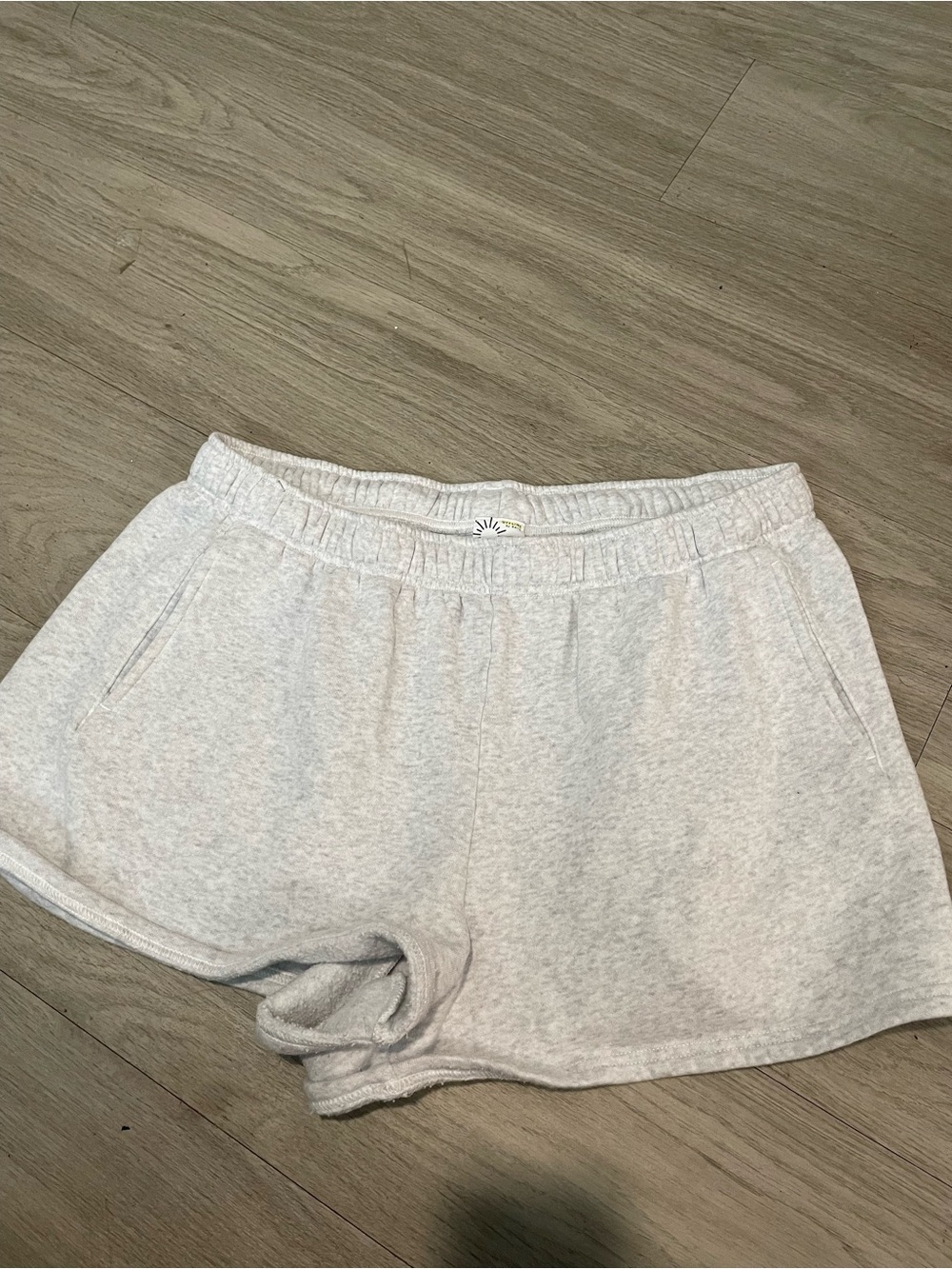 Women's Heather Gray Athletic Lounge Shorts with Elastic Waist